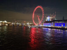 The London Eye Ferris wheel.