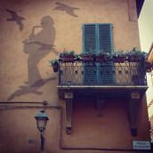 Piazza de' Celestini in Bologna, Italy.