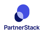 The PartnerStack logo, featuring two overlapping white oval shapes above the word "PartnerStack".